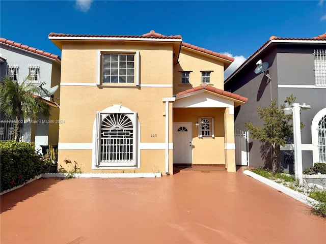 view of mediterranean / spanish house