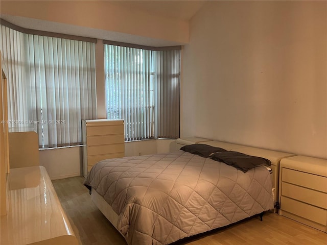 bedroom featuring light hardwood / wood-style floors