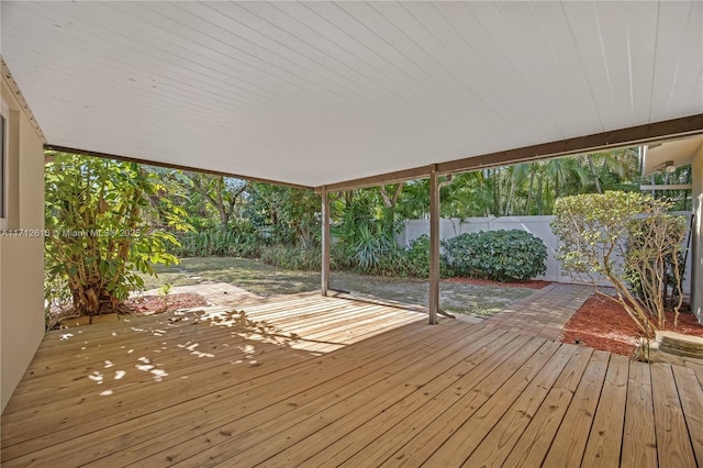 830 SW 18th St, Fort Lauderdale, FL 33315 - wooden deck featuring a fenced backyard
