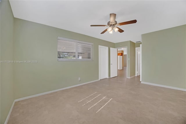 830 SW 18th St, Fort Lauderdale, FL 33315 - spare room featuring baseboards and a ceiling fan