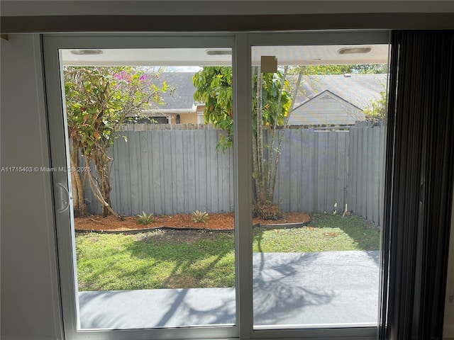 view of doorway to outside