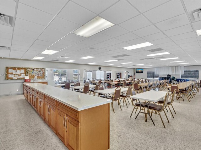 6708 NW 58th Ct, Tamarac, FL 33321 - kitchen with a drop ceiling and a kitchen island