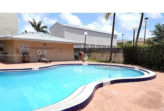 view of pool with a patio