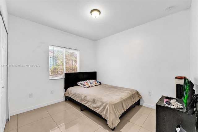 view of tiled bedroom