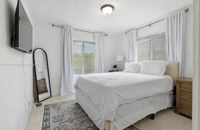 view of tiled bedroom