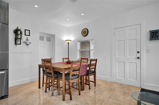 view of dining area