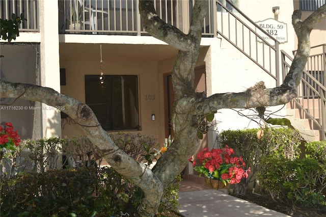 exterior space with a balcony