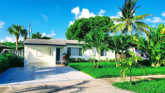 view of front of property with a front yard