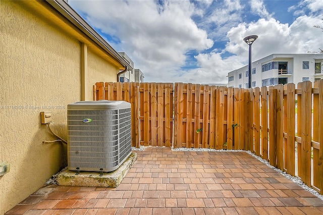 view of patio featuring cooling unit