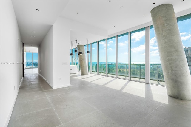 interior space featuring expansive windows