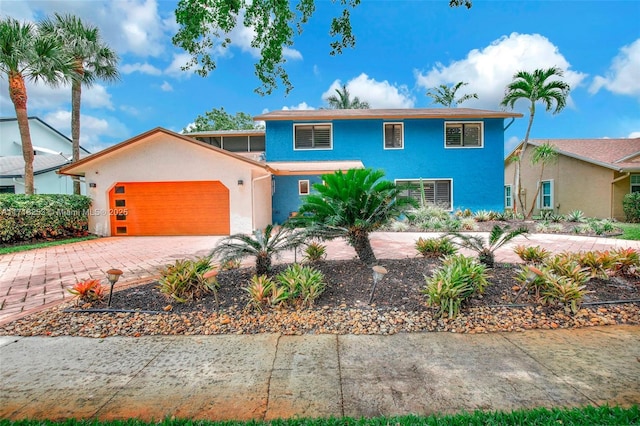 front of property featuring a garage