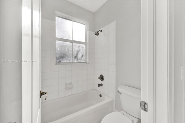 full bathroom with shower / bathing tub combination and toilet