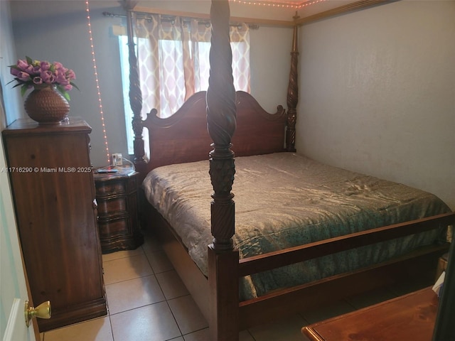 view of tiled bedroom