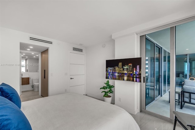 1500 Ocean Dr Unit 1003, Miami Beach, FL 33139 - bedroom with ensuite bath, visible vents, and access to outside