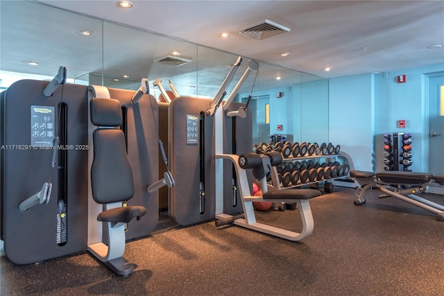 view of exercise room