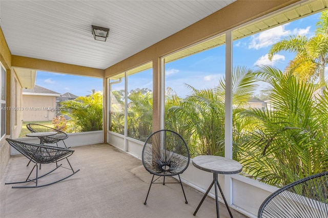 view of sunroom