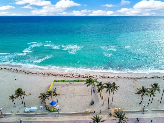 property view of water with a view of the beach