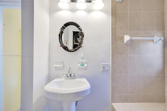 1445 Jackson St, Hollywood, FL 33020 - bathroom with tiled shower and a sink