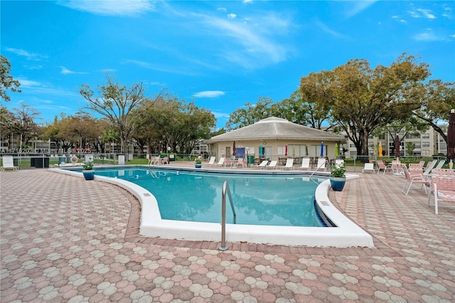 view of pool with a patio