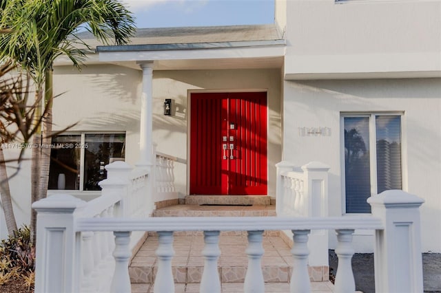 view of doorway to property