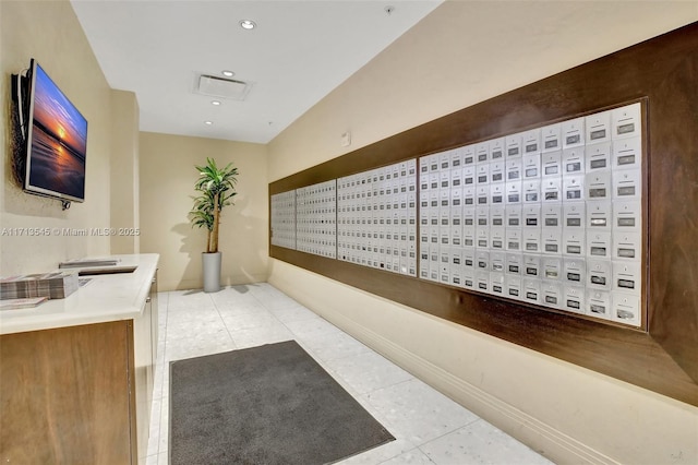 interior space featuring mail boxes