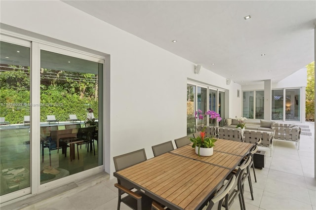 view of patio featuring outdoor lounge area and outdoor dining area