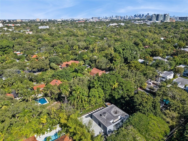 bird's eye view featuring a city view