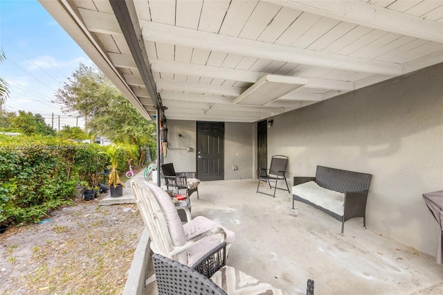 view of patio / terrace with an outdoor hangout area