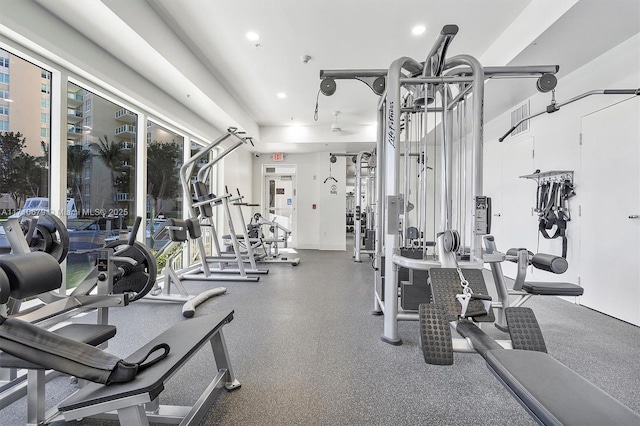 3340 NE 190th St Unit 1206, Aventura, FL 33180 - gym featuring recessed lighting
