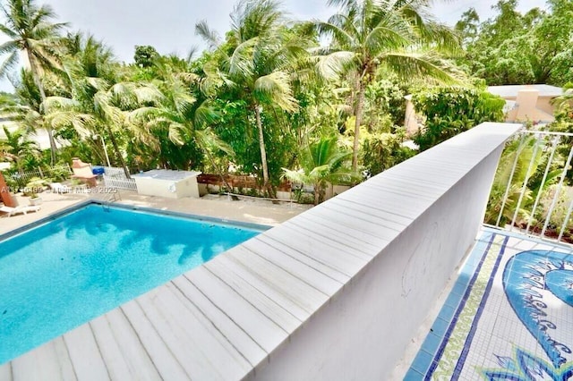 view of pool with a patio area