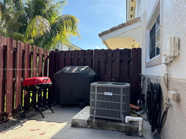 exterior details featuring central AC unit