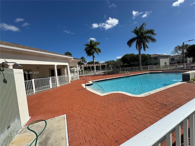 view of pool with a patio area