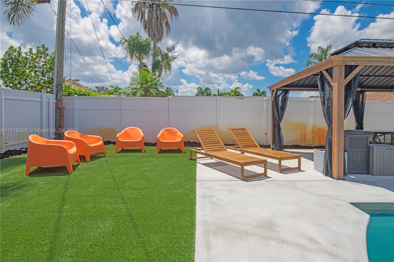 view of patio / terrace featuring a gazebo