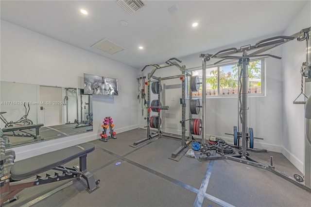 view of workout area