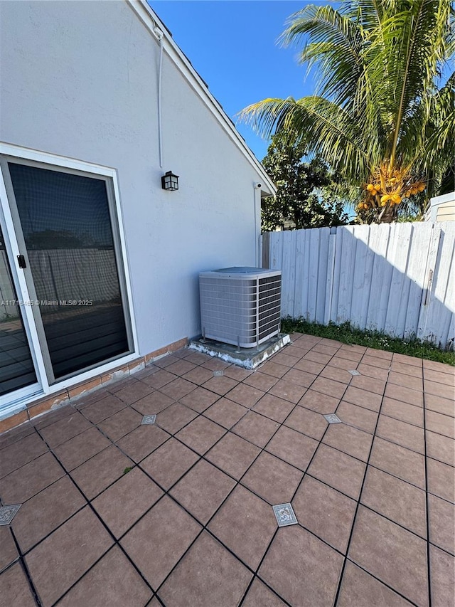 view of patio / terrace featuring central air condition unit