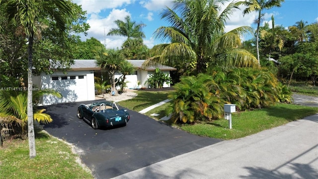 view of front of home with a front yard