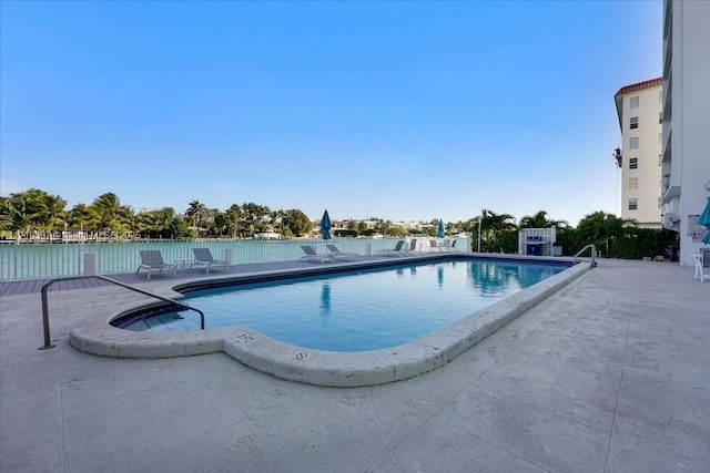 view of pool with a patio