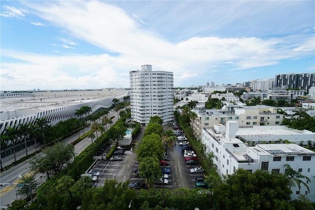 aerial view with a view of city