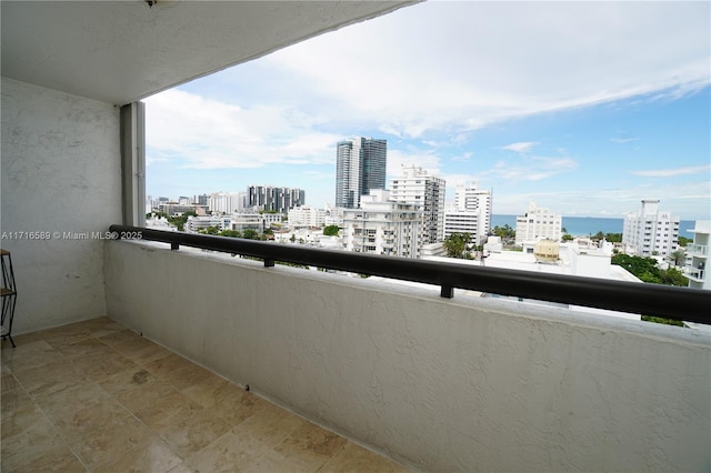 balcony with a view of city