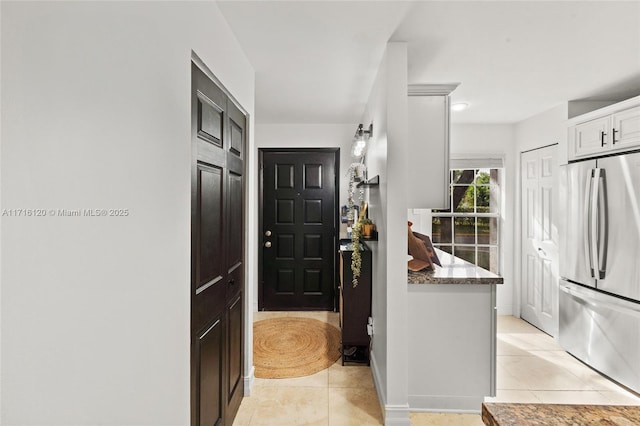 view of tiled foyer