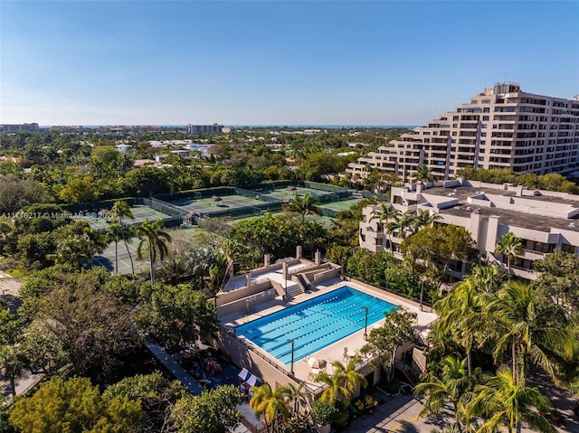 birds eye view of property