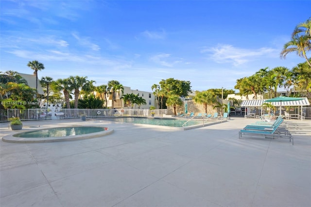 view of pool with a patio area