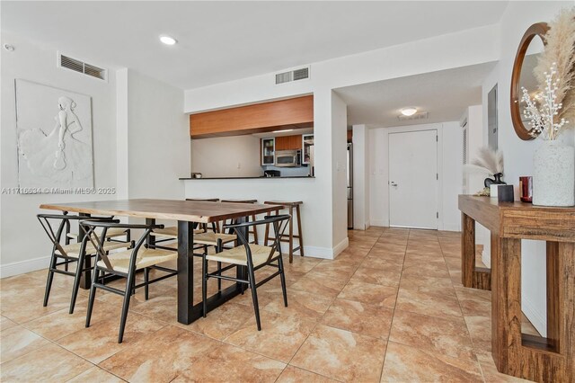 view of dining space