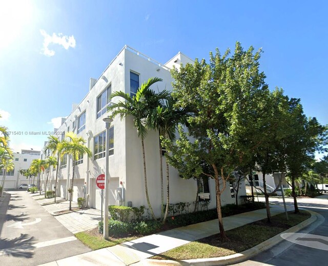 view of property with a garage