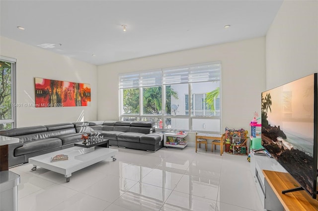 6671 NW 105th Pl Unit 6671, Doral, FL 33178 - living area with recessed lighting and tile patterned floors