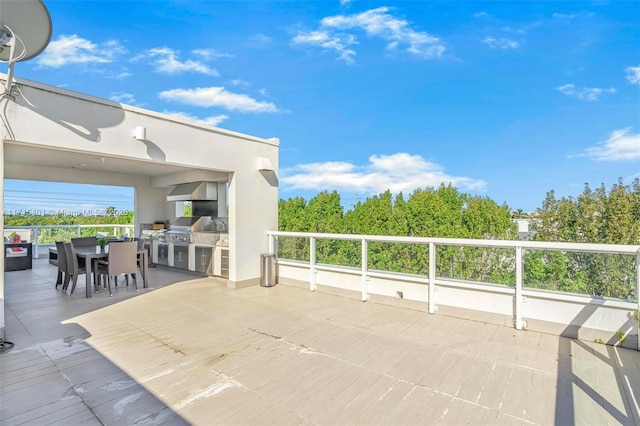 view of patio / terrace with area for grilling and grilling area