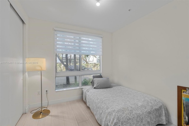 bedroom featuring a closet