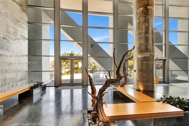 888 Biscayne Blvd Unit 411, Miami, FL 33132 - detailed view of french doors and ornate columns