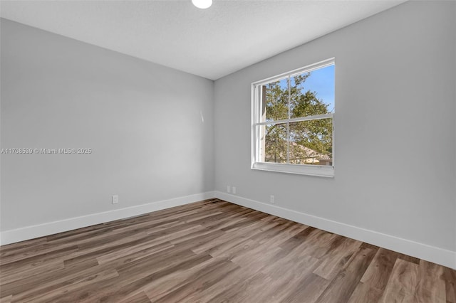 empty room with wood-type flooring