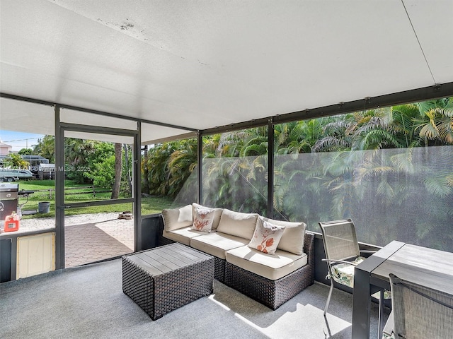 sunroom featuring a wealth of natural light